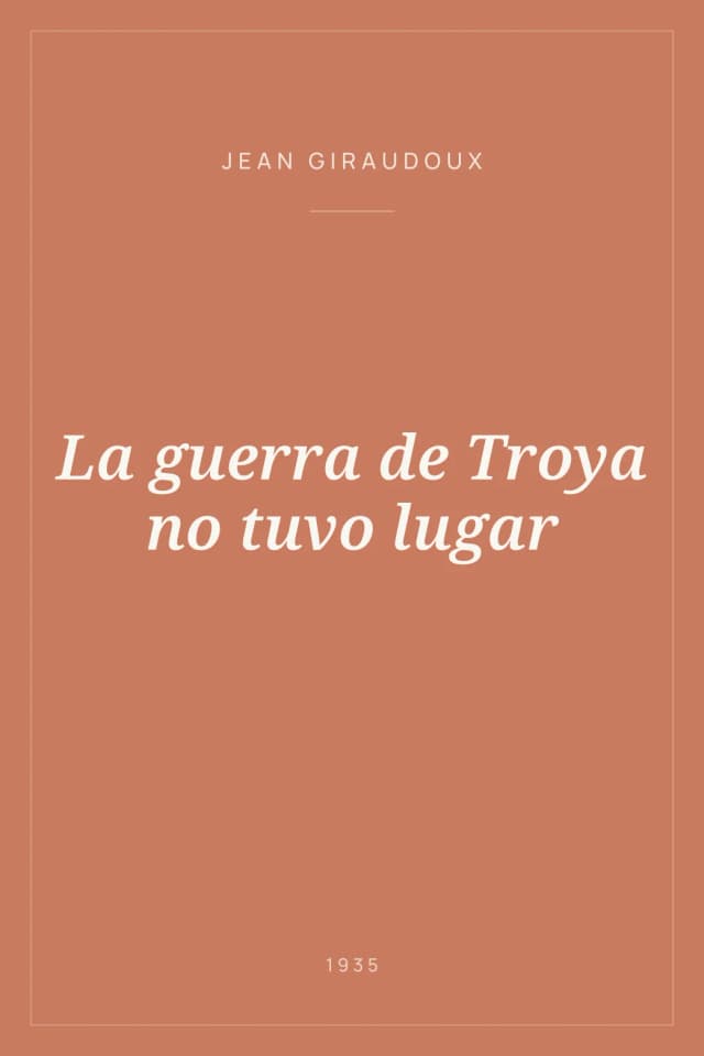 Portada de La guerra de Troya no tuvo lugar