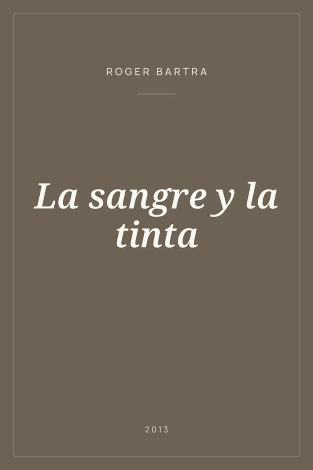 Portada de La sangre y la tinta