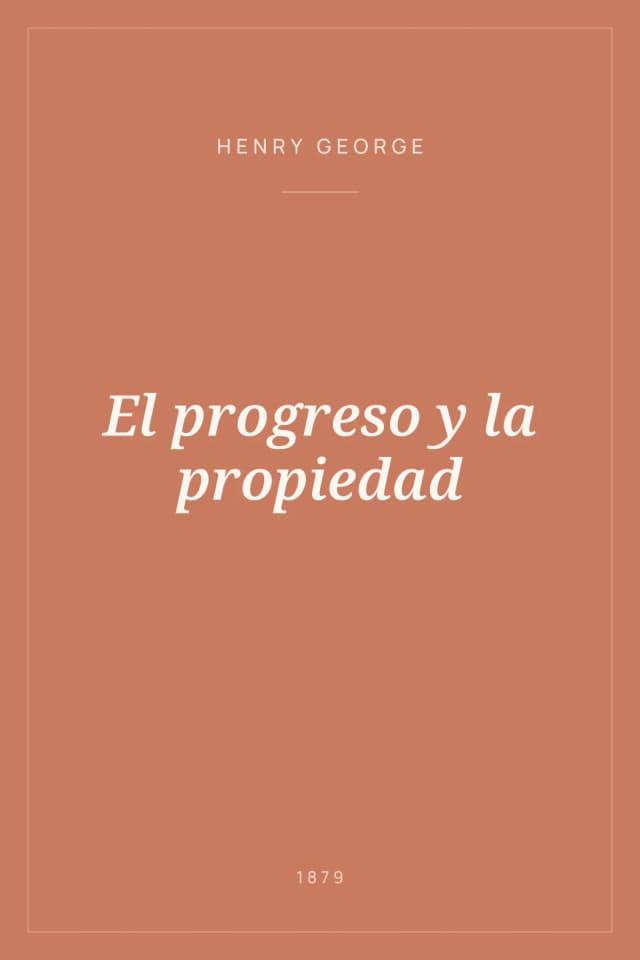 Portada de El progreso y la propiedad
