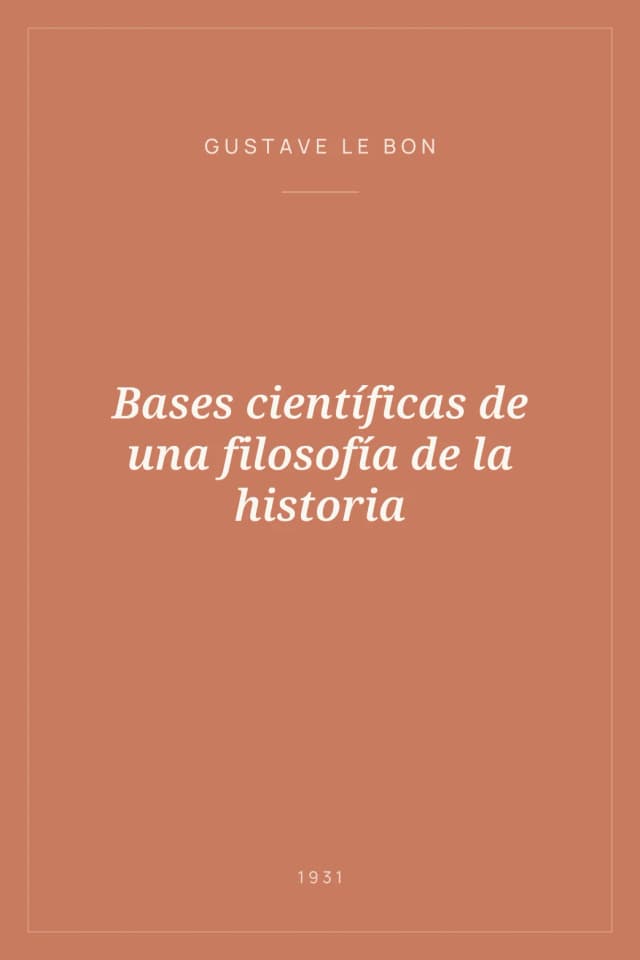 Portada de Bases científicas de una filosofía de la historia
