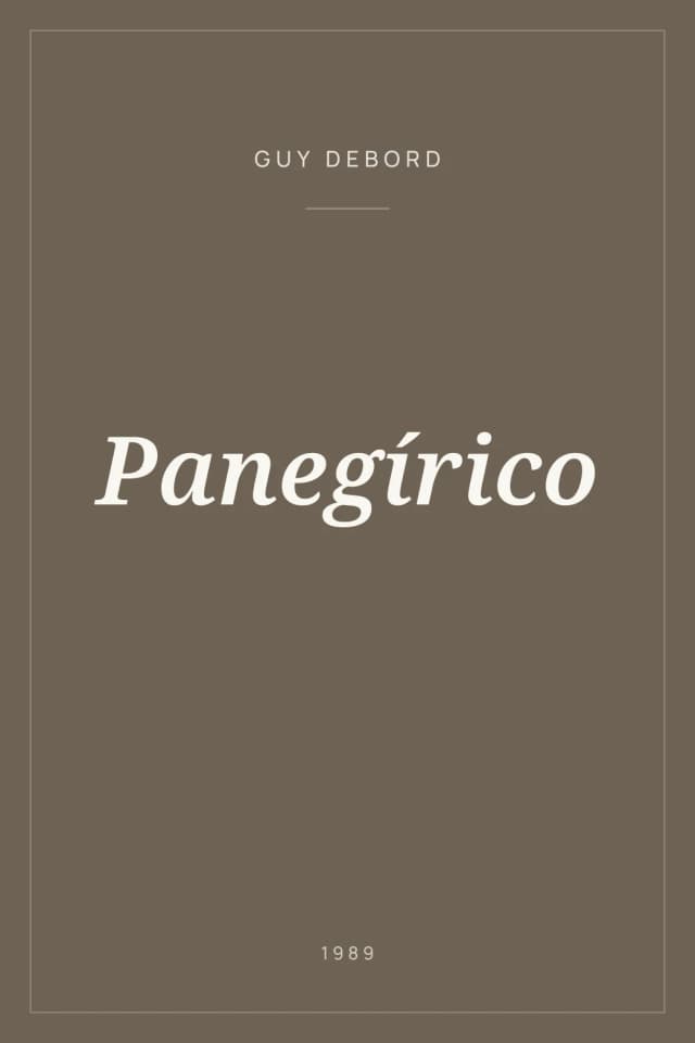 Portada de Panegírico