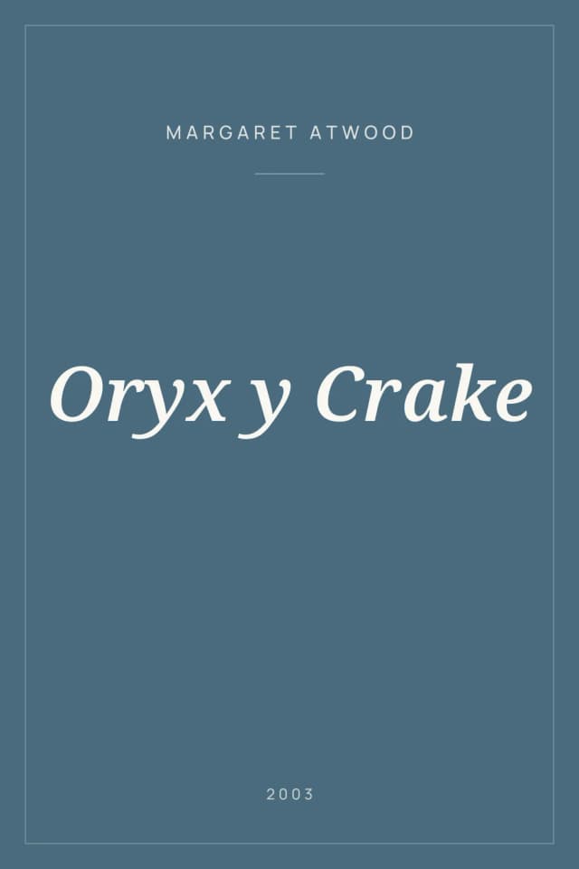 Portada de Oryx y Crake