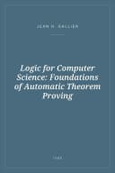 Portada de Logic for Computer Science: Foundations of Automatic Theorem Proving