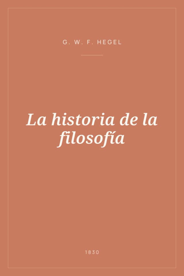 Portada de La historia de la filosofía