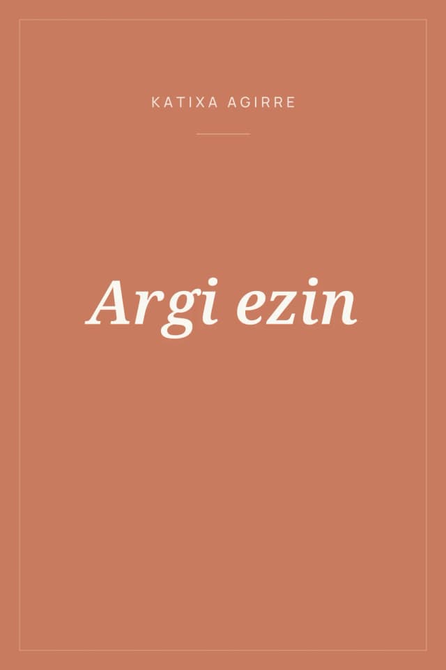 Portada de Argi ezin