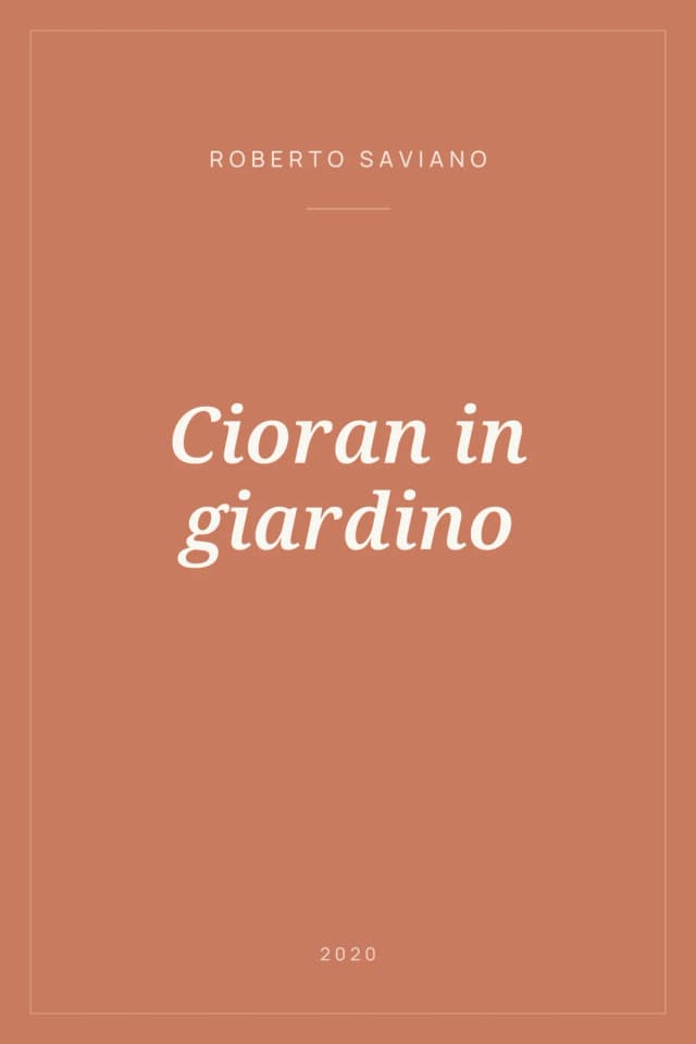 Portada de Cioran in giardino