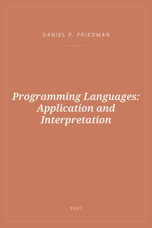 Portada de Programming Languages: Application and Interpretation