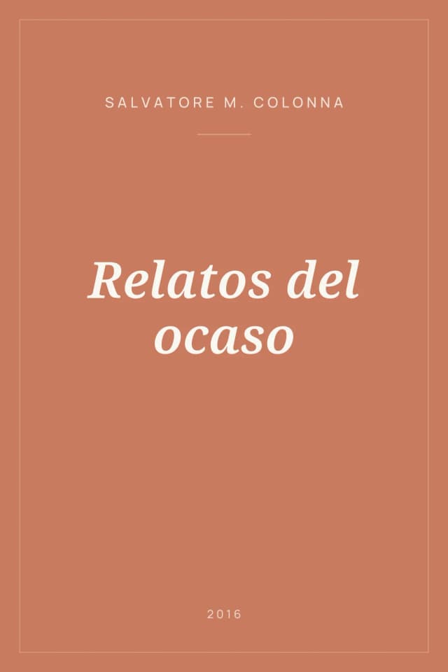 Portada de Relatos del ocaso