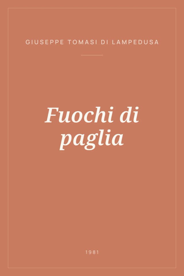 Portada de Fuochi di paglia