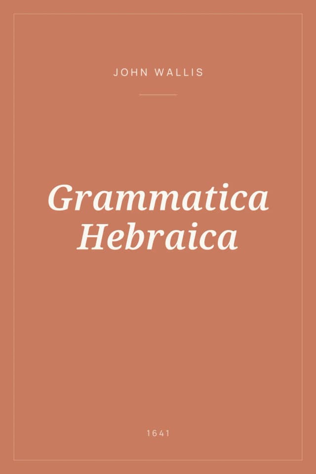 Portada de Grammatica Hebraica