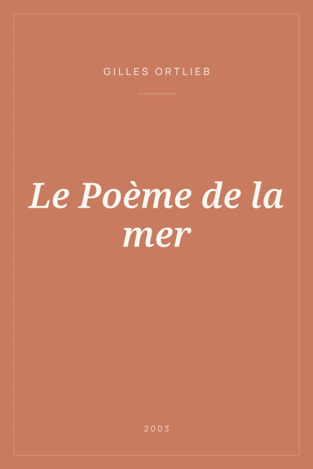 Portada de Le Poème de la mer