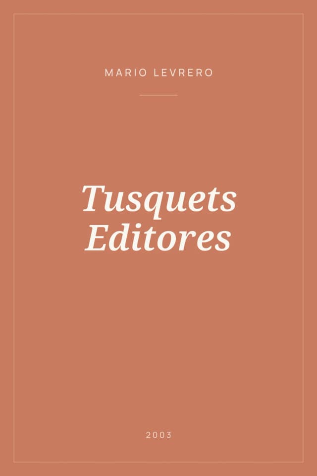 Portada de Tusquets Editores