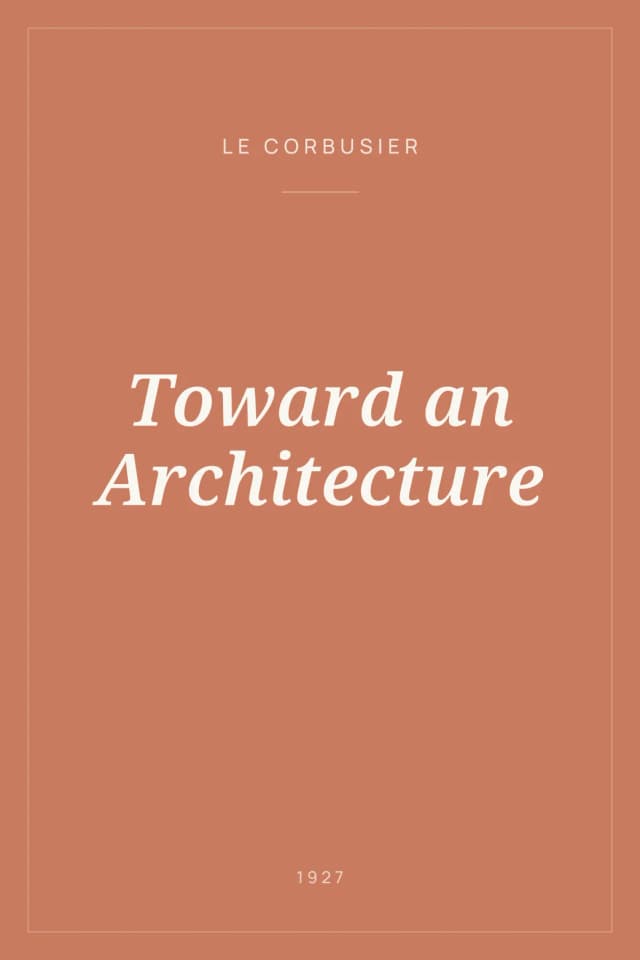 Portada de Toward an Architecture
