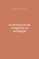 Portada de El sistema de las categorías en sociología