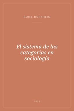 Portada de El sistema de las categorías en sociología