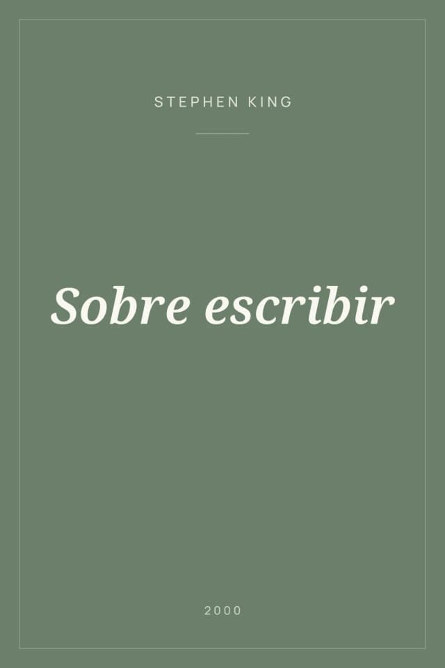 Portada de Sobre escribir