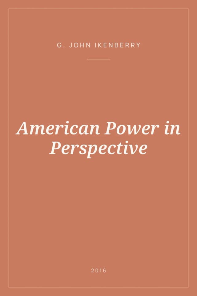 Portada de American Power in Perspective
