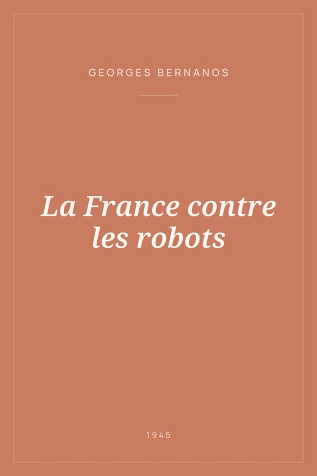 Portada de La France contre les robots