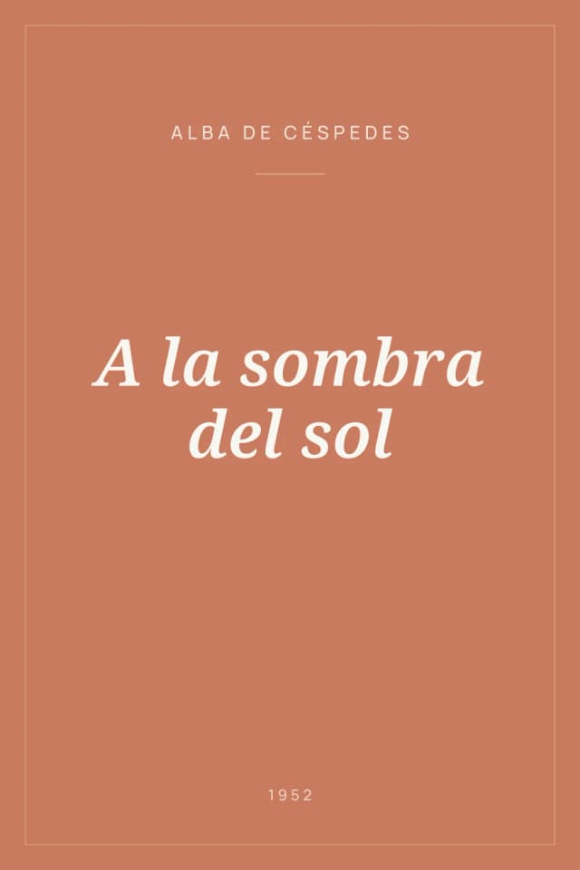 Portada de A la sombra del sol
