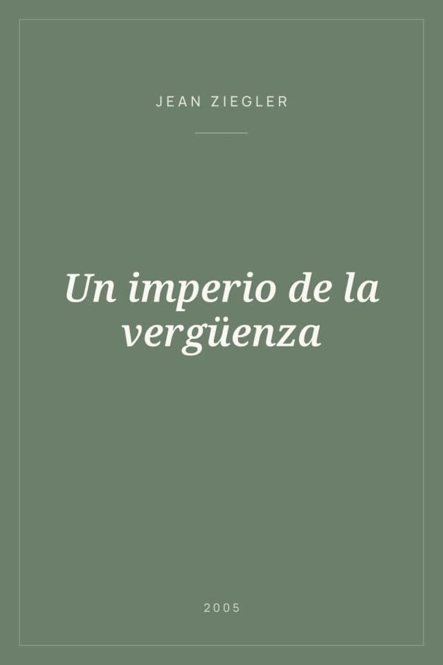 Portada de Un imperio de la vergüenza