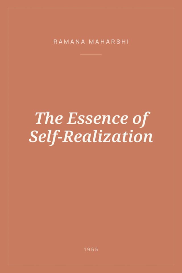 Portada de The Essence of Self-Realization