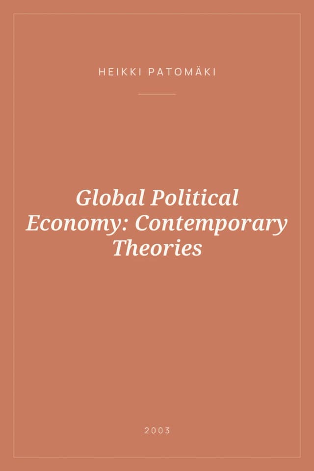 Portada de Global Political Economy: Contemporary Theories