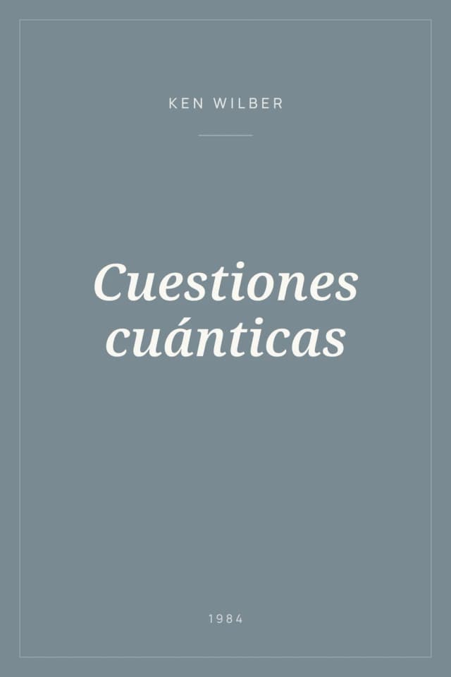 Portada de Cuestiones cuánticas