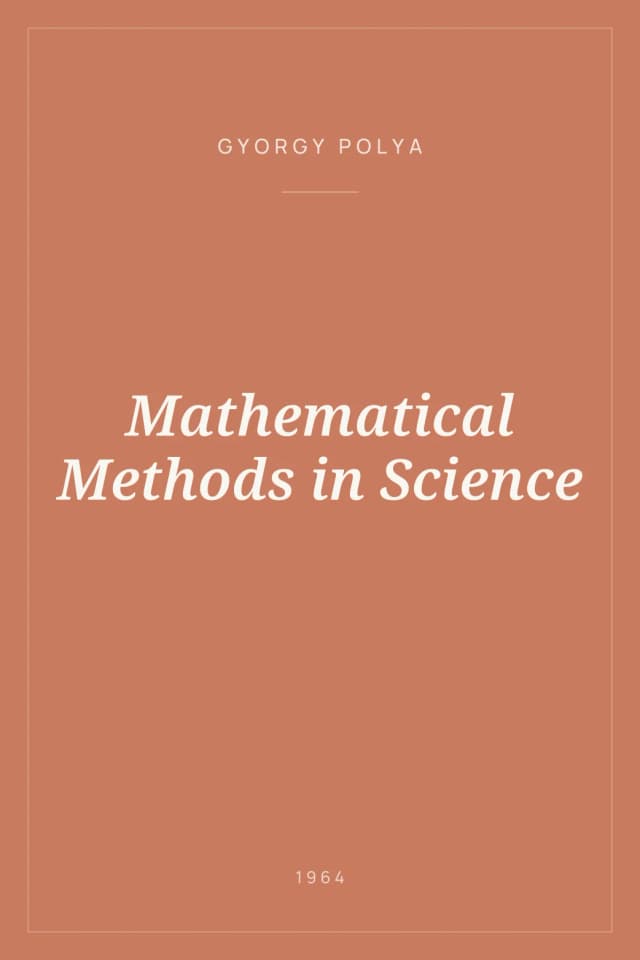 Portada de Mathematical Methods in Science