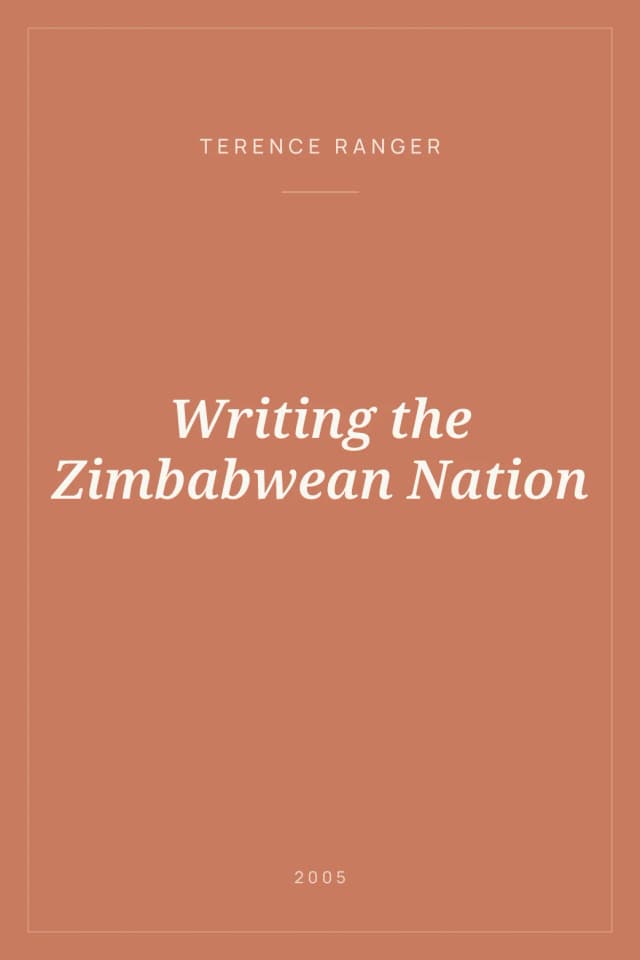 Portada de Writing the Zimbabwean Nation