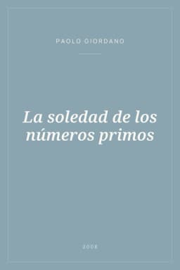 Portada de La soledad de los números primos