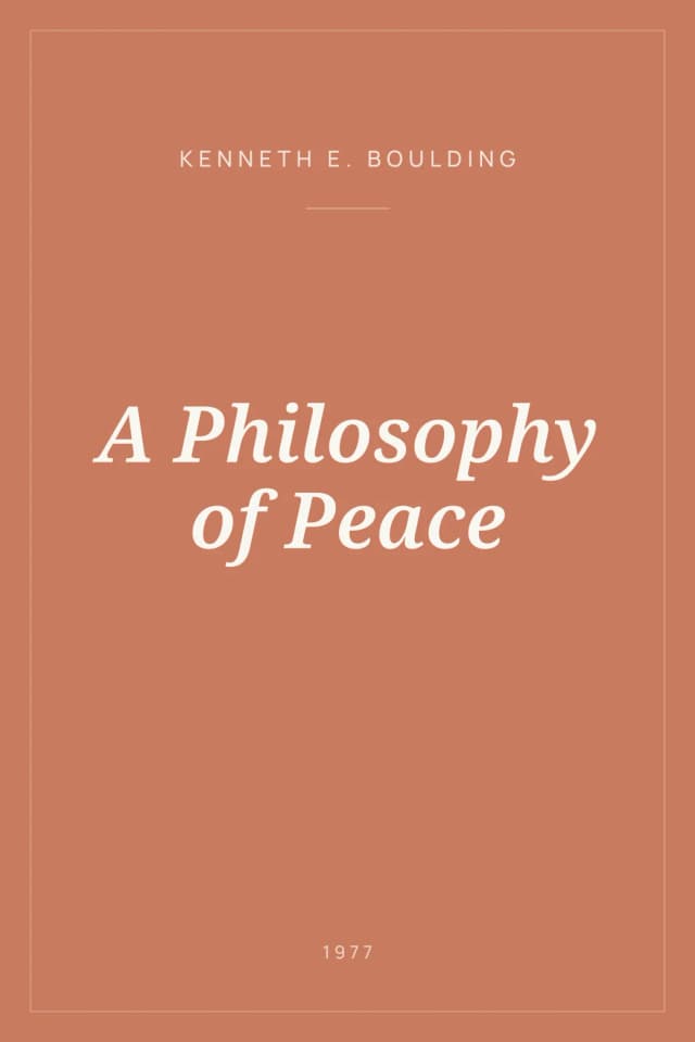 Portada de A Philosophy of Peace