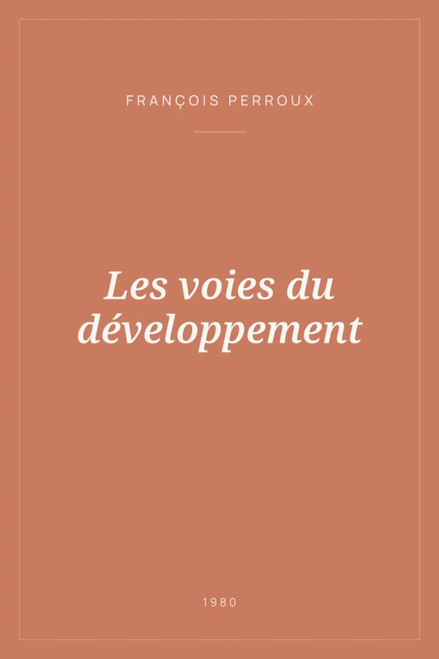 Portada de Les voies du développement