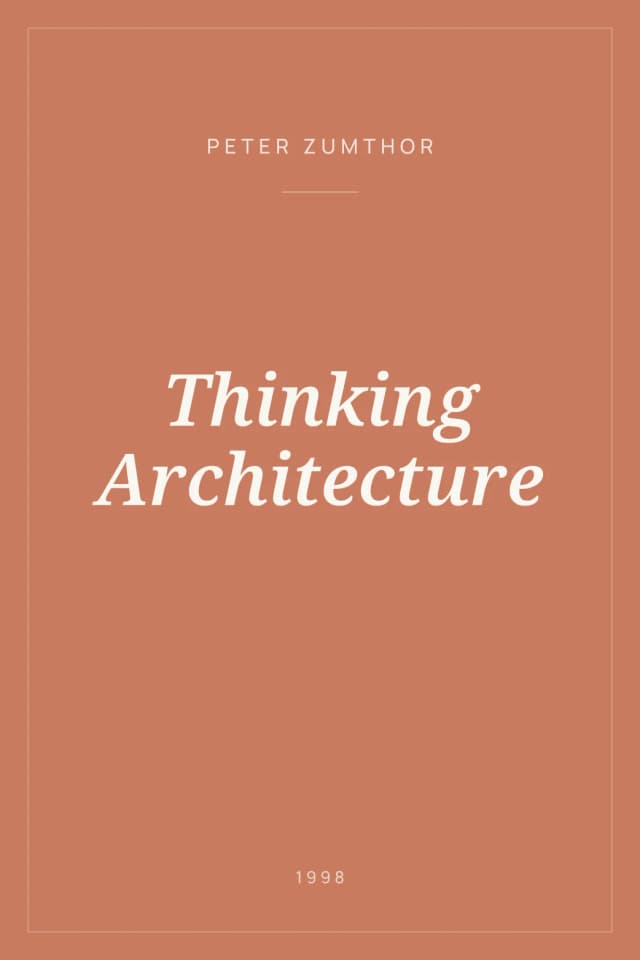 Portada de Thinking Architecture