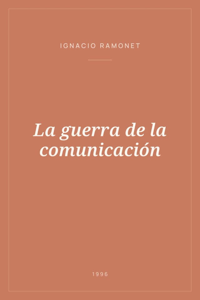 Portada de La guerra de la comunicación