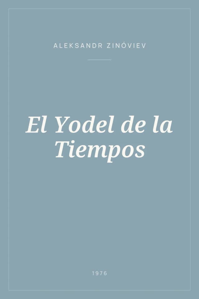 Portada de El Yodel de la Tiempos