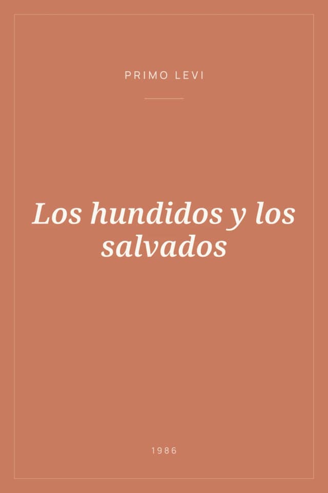 Portada de Los hundidos y los salvados