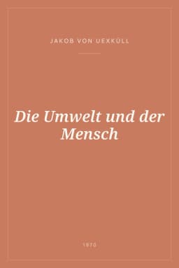 Portada de Die Umwelt und der Mensch