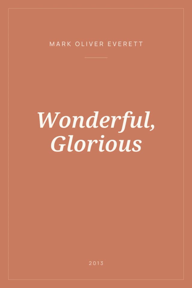 Portada de Wonderful, Glorious