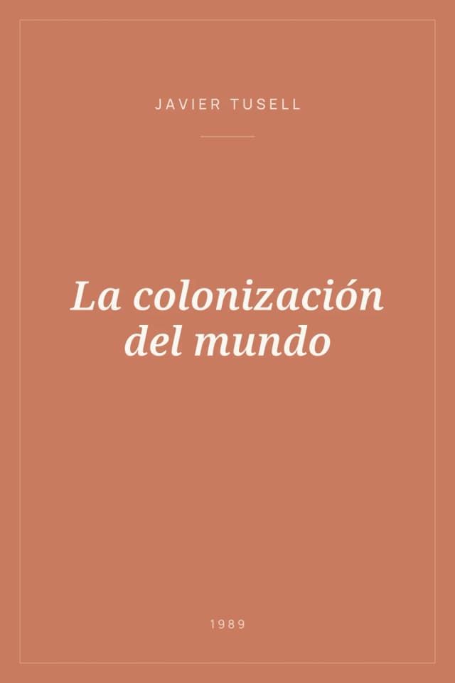 Portada de La colonización del mundo