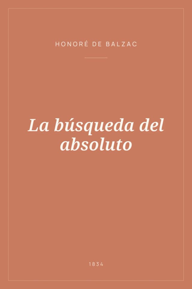 Portada de La búsqueda del absoluto