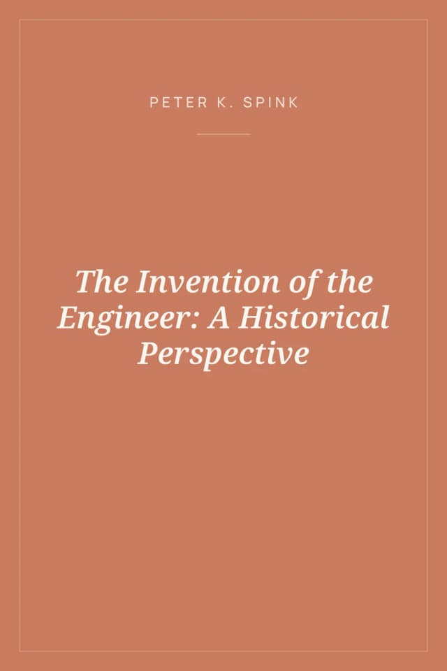 Portada de The Invention of the Engineer: A Historical Perspective