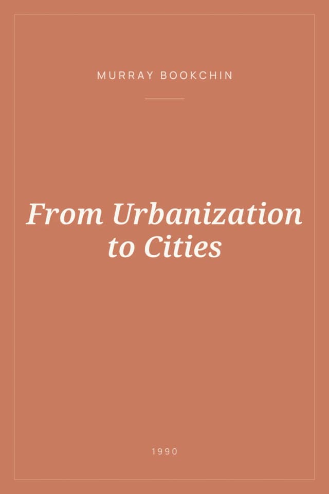 Portada de From Urbanization to Cities