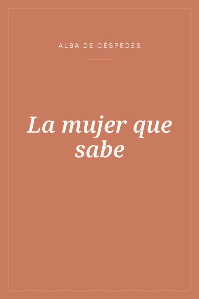 Portada de La mujer que sabe