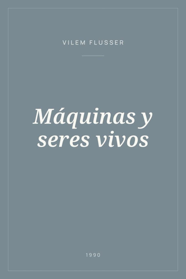 Portada de Máquinas y seres vivos