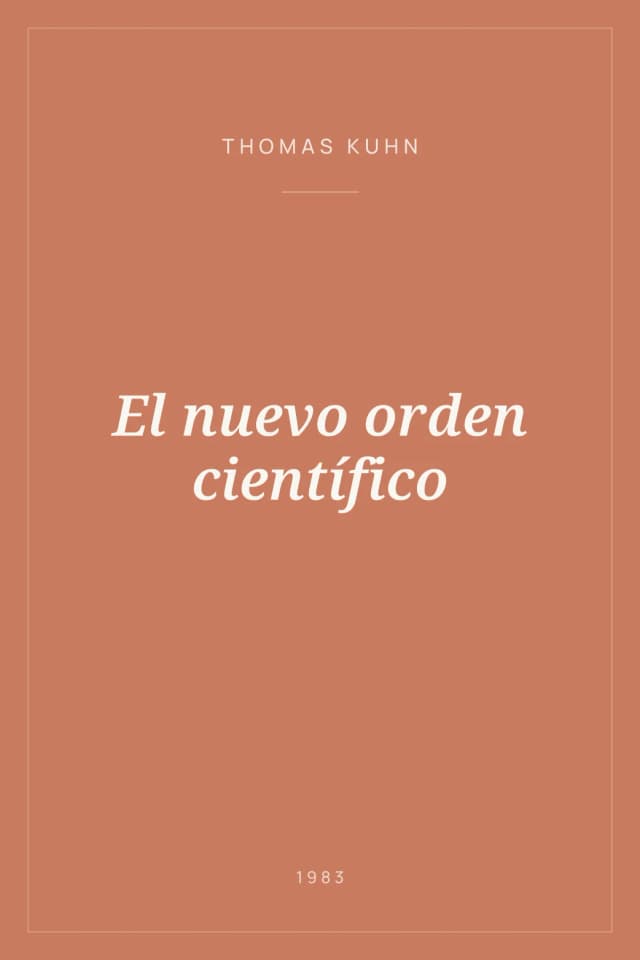 Portada de El nuevo orden científico