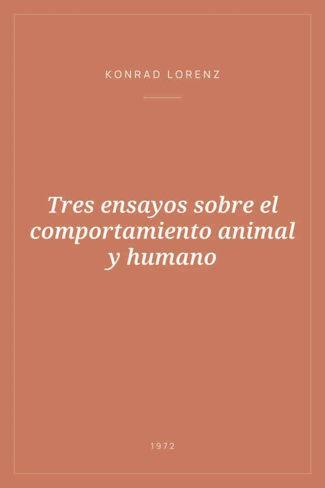 Portada de Tres ensayos sobre el comportamiento animal y humano