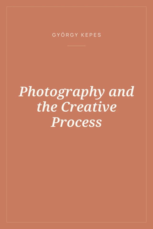 Portada de Photography and the Creative Process