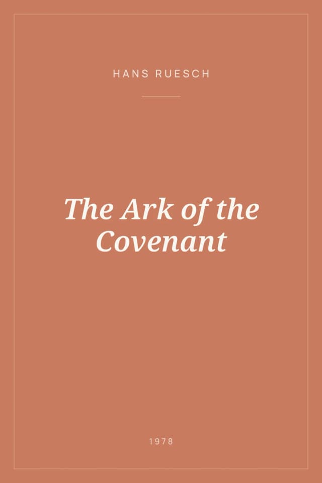 Portada de The Ark of the Covenant