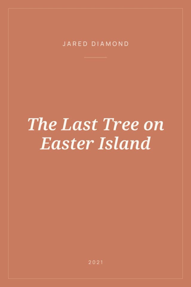 Portada de The Last Tree on Easter Island