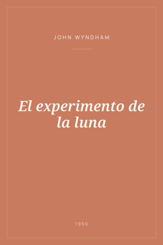 Portada de El experimento de la luna